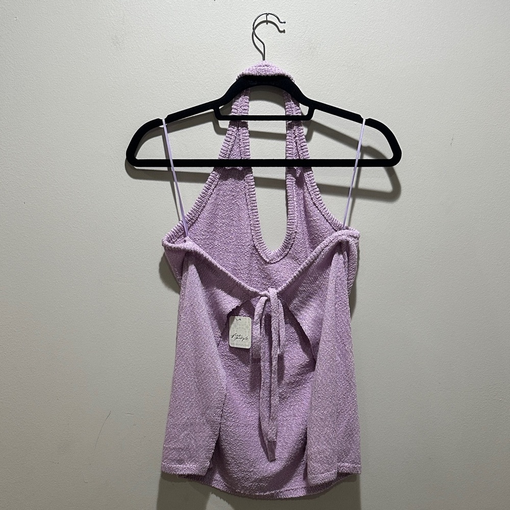 Free People Lavender V-Neck Knit Tank & Shorts Loungewear Set - Picture 5 of 11